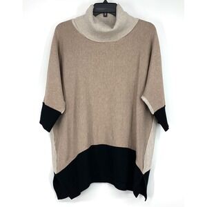89th & Madison Sweater Colorblock Cowl Neck Dolman Sleeve Womens Size Large